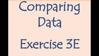 AS Maths - Statistics - Comparing Data