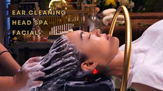 ASMR Head Spa - Ear Cleaning - Facial Care in Bangkok | Relaxing Real Sounds