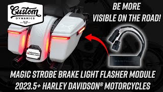 Magic Strobe Brake Light Flasher module from Custom Dynamics - 2023.5+ Harley Davidson® Motorcycles