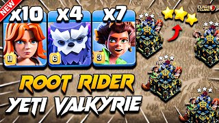 Th17 ROOT RIDER \u0026 VALKYRIE Attack With YETI Clash Of Clans TOWN HALL 17 | Best Th17 Attack Strategy