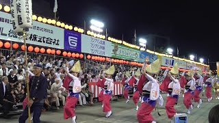 徳島・阿波踊り　若獅子連 \u0026 楽楽 \u0026 独楽連　「流し踊り」　2014年　Awa-odori (Awa dance) in Tokushima