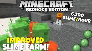 Minecraft Bedrock: Improved SLIME FARM Tutorial! 6,200 Slime/Hour! MCPE Xbox PC Switch