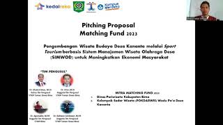 Pitching Proposal Matching Fund - Kedaireka 2023 - STKIP Taman Siswa Bima