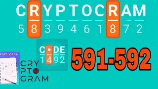 CRYPTOGRAM Word Logic Puzzles level 591 592