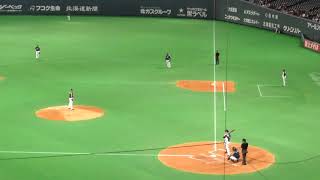 日本ハム 清宮選手 札幌ドーム初打席ヒット