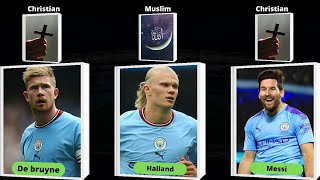 Religion of manchester city players 2023, comparisson / christian,islam,budhist,judaism