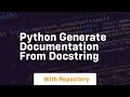 python generate documentation from docstring