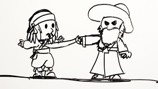 Pirates of the Caribbean as told by Whiteboards | Oh My Disney