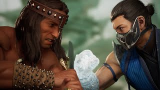 Mortal Kombat 1 - Conan the Barbarian vs Sub-Zero | All Intro/Interaction Dialogues