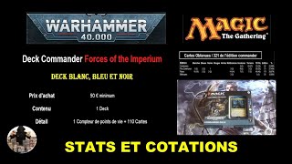 Forces of the Imperium WARHAMMER 40000 commander deck opening stats and ratings