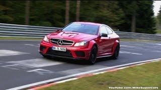 5x Mercedes Benz C63 AMG BLACK SERIES - LOUD drive-by's