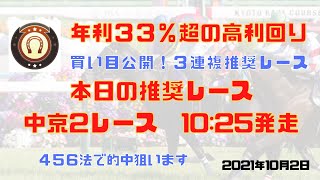 2021年10月 2日の３連複推奨レースは中京2Rです