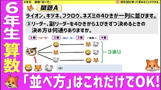 〈6年算数　順序よく整理しよう！①〉「並べ方」はこれだけでOK!