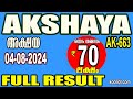 KERALA LOTTERY RESULT|FULL RESULT|akshaya bhagyakuri ak663|Kerala Lottery Result Today|todaylive