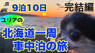 【9泊10日北海道一周 車中泊の旅 総集編】完結　ユリアの北海道一周の旅　北海道一周を共にした愛犬ユリアの旅の様子をご覧ください😁