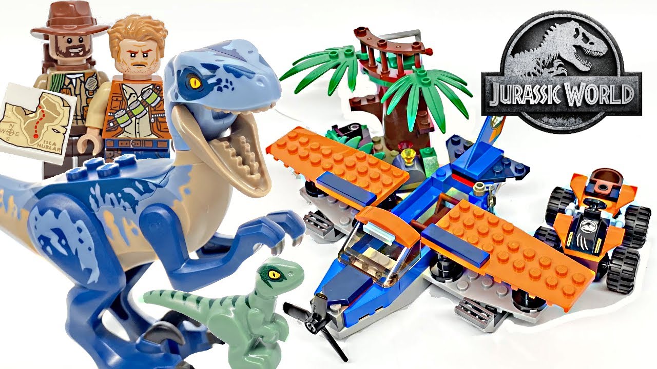 LEGO Jurassic World Velociraptor Biplane Rescue Mission Review! 2020 ...