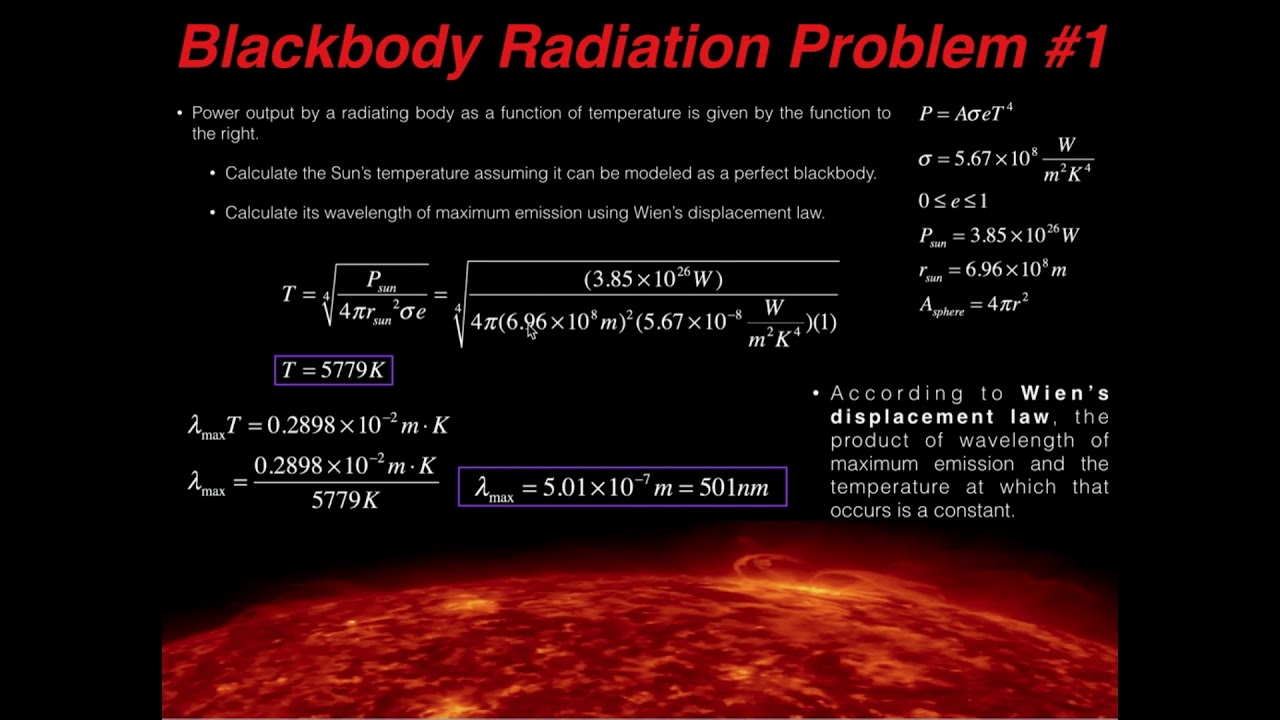 Blackbody Radiation Example Problem #1 - YouTube