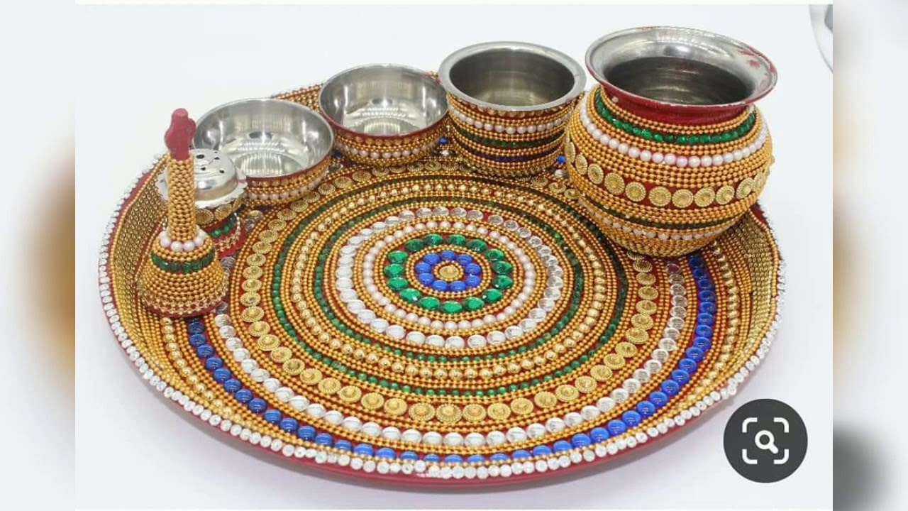 Beautiful Easy Diwali Pooja Thali Decoration Ideas | Diwali Pooja ...