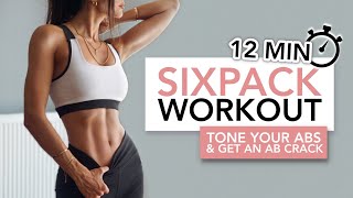 12 MIN SIXPACK WORKOUT | Tone Your Abs & Get An Ab Crack (Fast Results) | Eylem Abaci