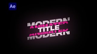 Split Typography Animation Tutorial in After Effects | Creative Typography | Split-Stack Text