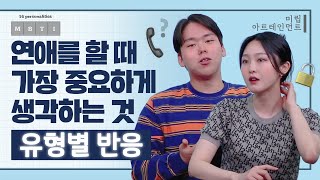 연애를 할 때 가장 중요하게 생각하는 것은?ㅣ16개 MBTI 유형별 반응