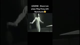 Bruce Lee plays ping pong with nunchucks ￼😳