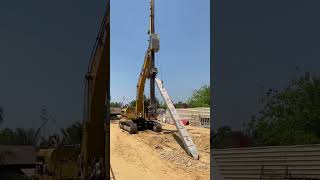 បុកគ្រឹះ🥶🥶 #construction #excavator #foryou #funny #reels #tiktok #viral #civil #fypシ #viralvideo