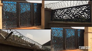 Price Of Laser Cut Design Pan Gate, Barbed Wire, Fence Rails In Lagos State, Nigeria.