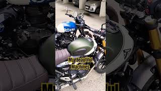 Royal Enfield Hunter 350 vs Triumph Scrambler 400 x #royalenfieldbullet #triumphscrambler400x