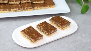 The best recipe for walnut and coffee slice that you'll surely fall in love with.