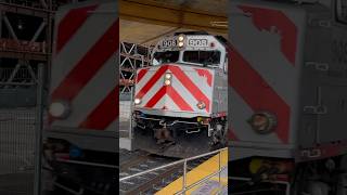 Caltrain limited #414 passing by South San Francisco Station