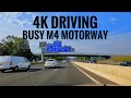 Navigating Busy M4 Traffic: 4K Driving Experience