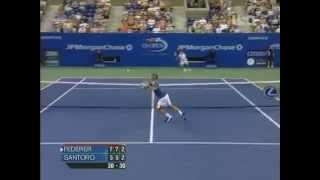 Roger Federer vs Fabrice Santoro  US Open 2005 ( Parte 4 )