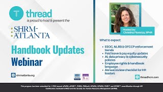 Thread HCM presents 2025-2026 Handbook Updates Webinar