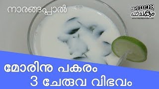 മോരിനു പകരം 3 ചേരുവ വിഭവം - നാരങ്ങപ്പാല്‍ - Malayala Pachakam