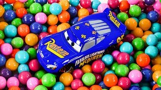 Learning Color Disney Pixar Cars Lightning McQueen oddbods gum ball Box Play for kids car toys