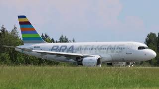 Braathens (BRA) A319 Test Flight Takeoff At PAE (Ex Alaska/Virgin America A319)