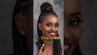 Top 10 African Countries With The Most Beautiful Women 2023, #shots #trendingshorts #africa #2023