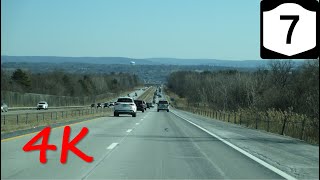 ⁴ᴷ NY Route 7 (Interstate 87 to Collar City Bridge) eastbound [4K VIDEO]