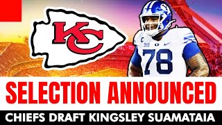 Kingsley Suamataia🏈 Snagged by Chiefs at Pick #63 in 2024 NFL Draft's Second Round - Rapid Response🚀