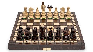 Husaria European International Chess Wooden Game Set, King's Continental - 11.3\