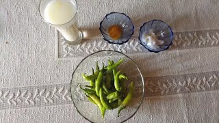 how to make oora mirapakayalu / dahi mirch recipe