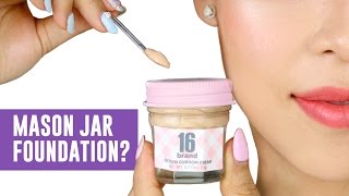 FOUNDATION IN A MASON JAR?!-  TINA TRIES IT