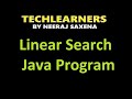 Linear Search Java Program