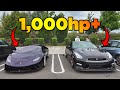 Twin Turbo Lamborghini Huracan Performante vs Nissan GT-R, 1,000+ WHP