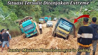 Momen Menegangkan Ketika Driver Adu Nekad Ditanjakan Extreme licin Berlumpur