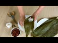 how to make veggie sticky rice dumplings zongzi 粽子