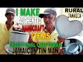 HE MAKES AUTHENTIC JAMAICAN HANDCRAFT ITEMS OUT OF TIN |JAMAICAN TIN MAN |AUTHENTIC JAMAICAN ANTIQUE