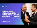 Reunión bilateral de Alberto Fernández con Macron