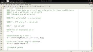 MATLAB Help - Polynomial Interpolation